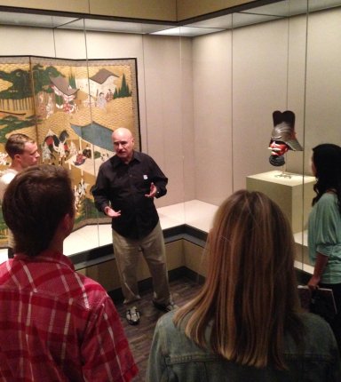 Prof. Leonard lecturing in museum