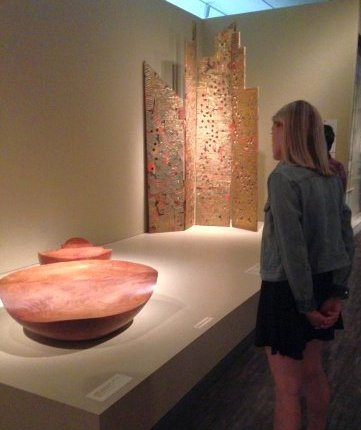 Student on self-guided museum visit